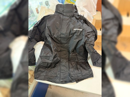 Chaqueta impermeable de lluvia para moto Bering, negra, nueva