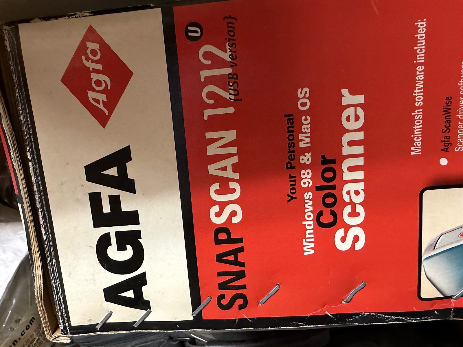 Escáner plano AGFA SnapScan 1212U, con caja