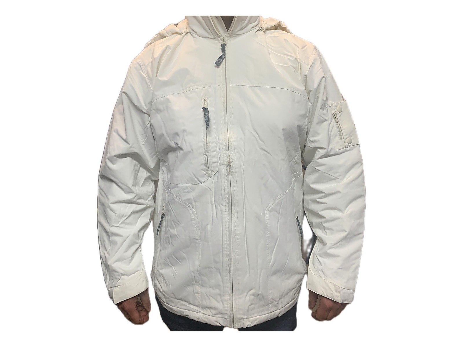 Anorak acolchado blanco con capucha Makito, talla 2XL, nuevo