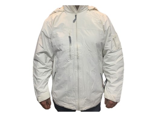Anorak acolchado blanco con capucha Makito, talla 2XL, nuevo